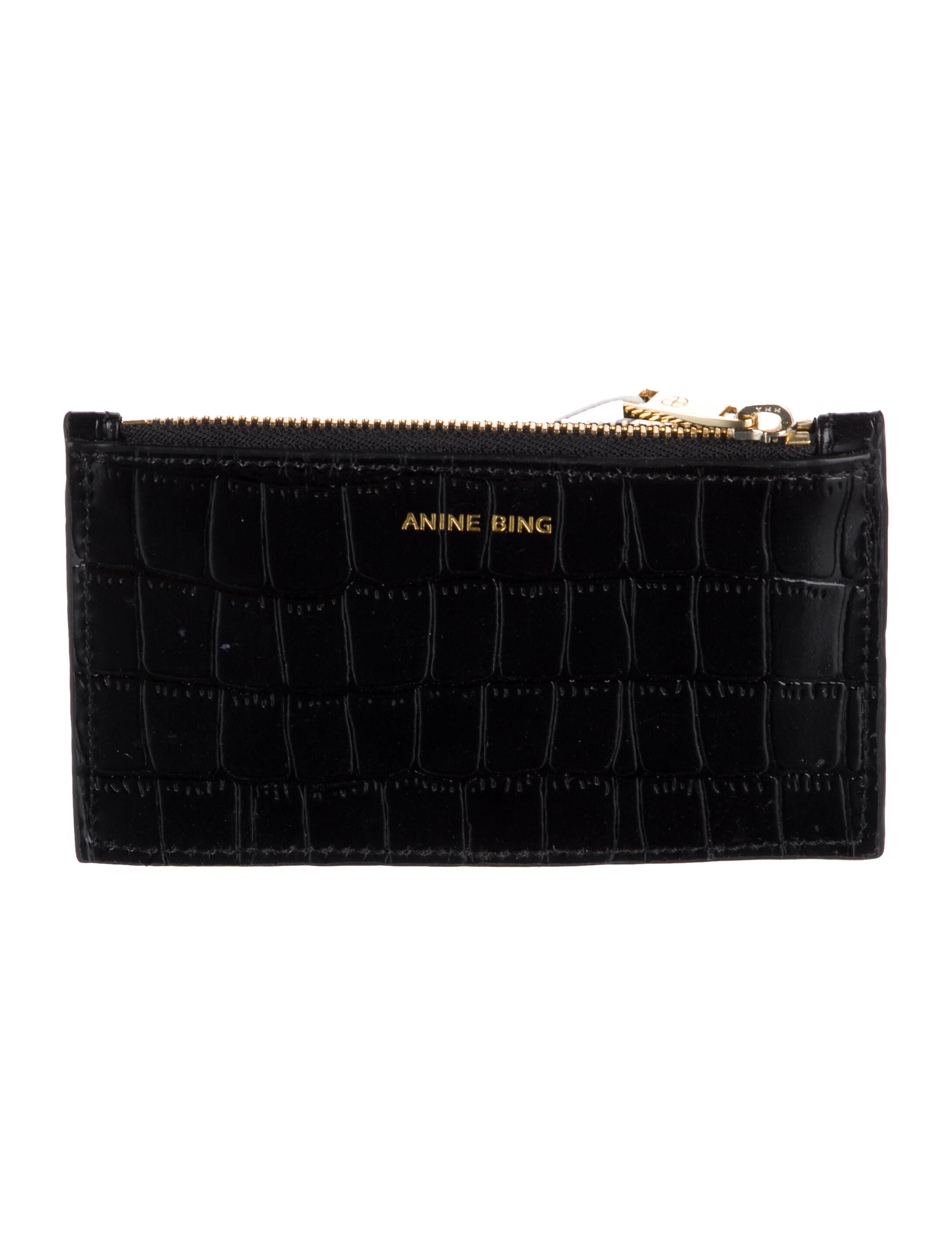 Anine Bing Embossed Leather Wallet w/ Tags