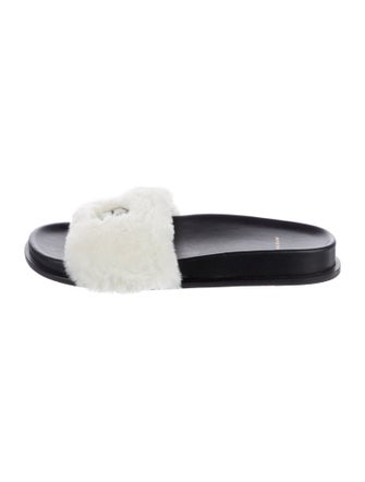 Anine Bing Fur Fur Trim Slides