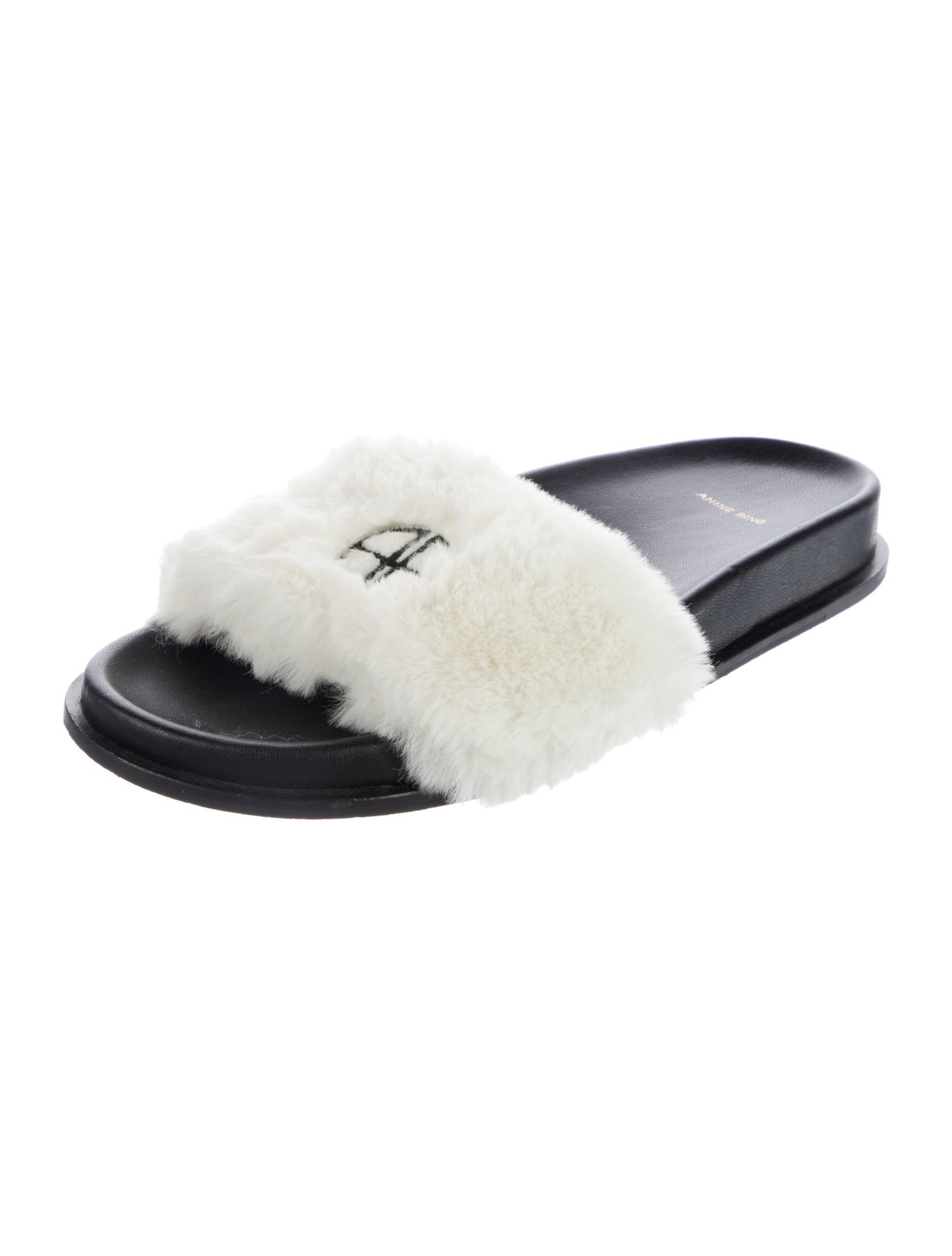 Anine Bing Fur Fur Trim Slides