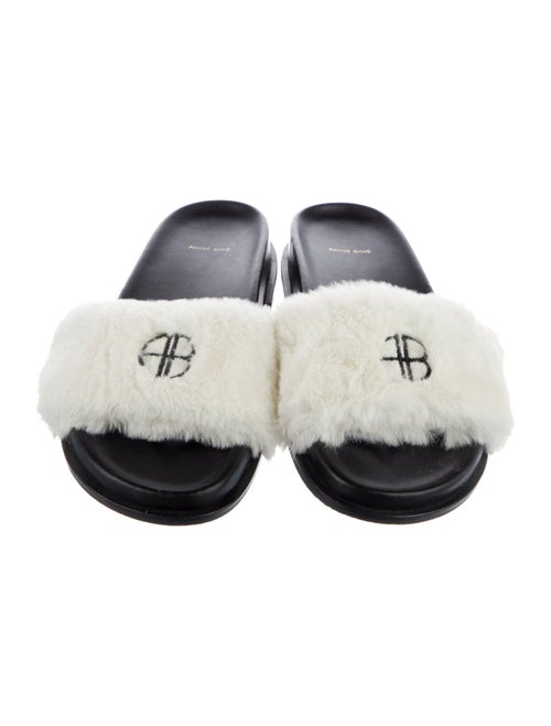 Anine Bing Fur Fur Trim Slides