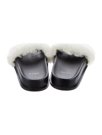 Anine Bing Fur Fur Trim Slides