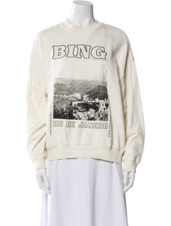 Anine Bing Graphic Print Crew Neck Sweatshirt