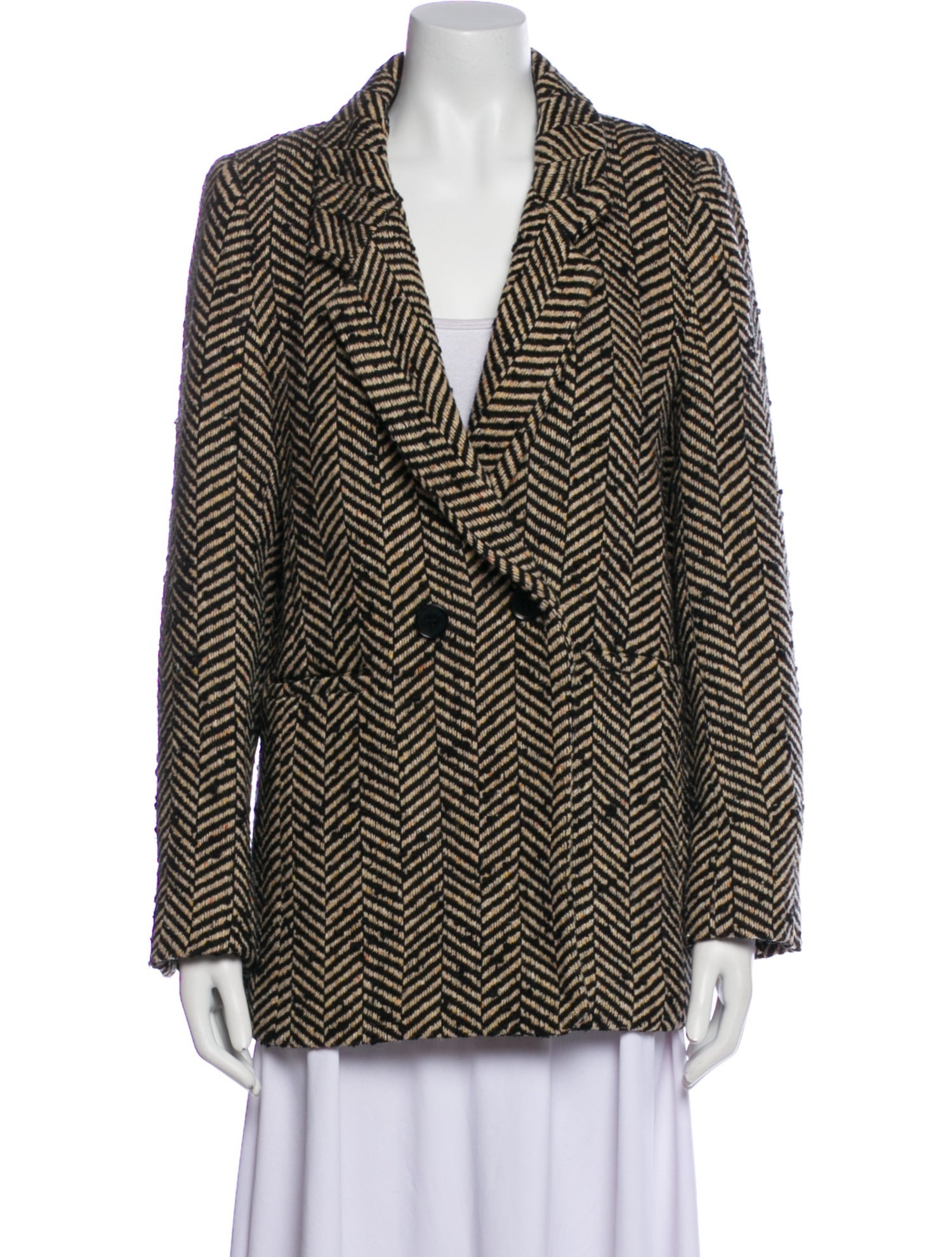 Anine Bing Tweed Pattern Blazer