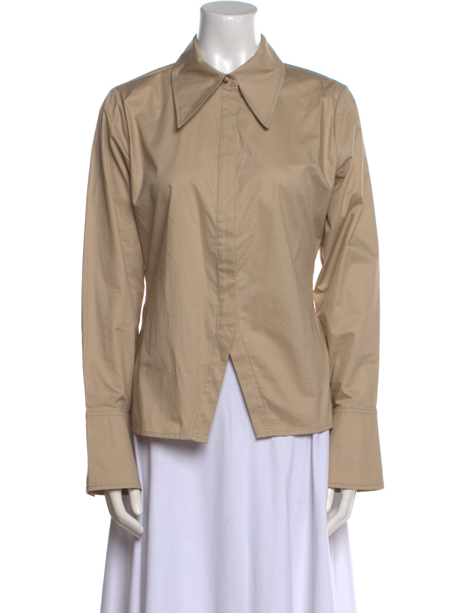 Anine Bing Long Sleeve Button-Up Top