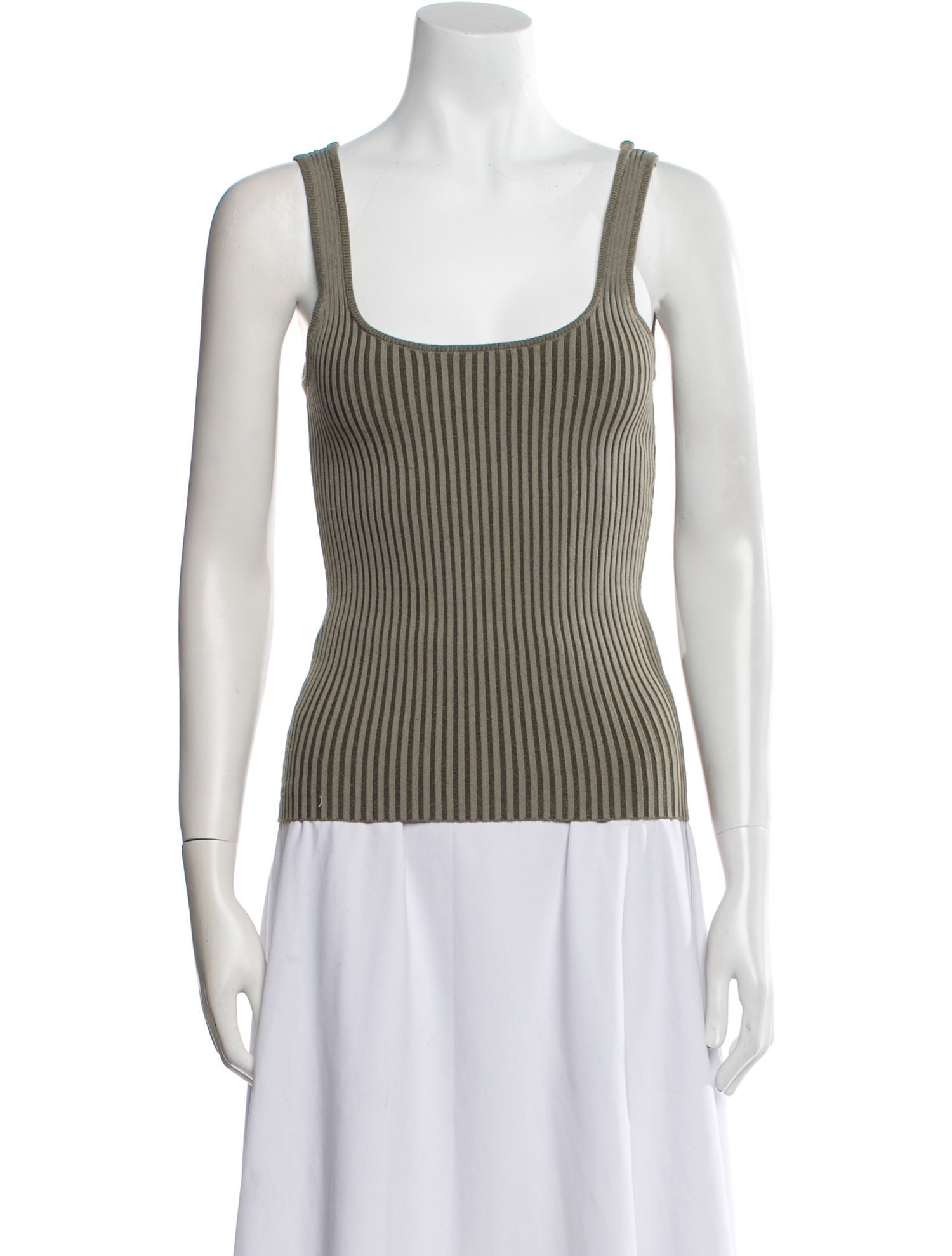 Anine Bing Striped Square Neckline Top