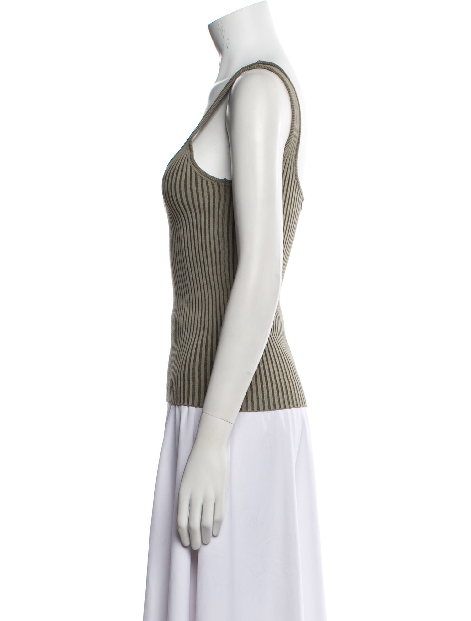 Anine Bing Striped Square Neckline Top