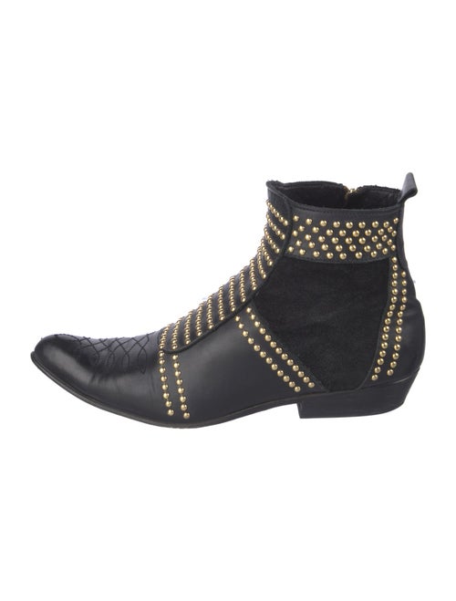 Anine Bing Leather Studded Accents Boots