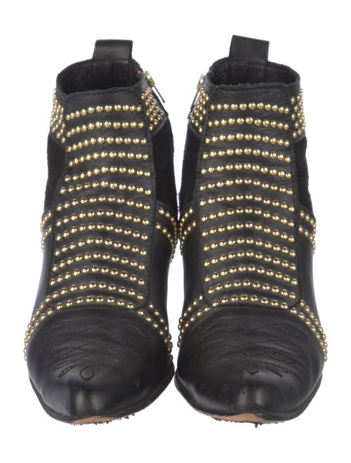 Anine Bing Leather Studded Accents Boots