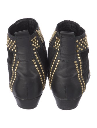 Anine Bing Leather Studded Accents Boots