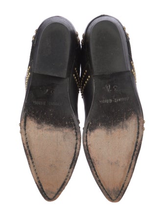 Anine Bing Leather Studded Accents Boots