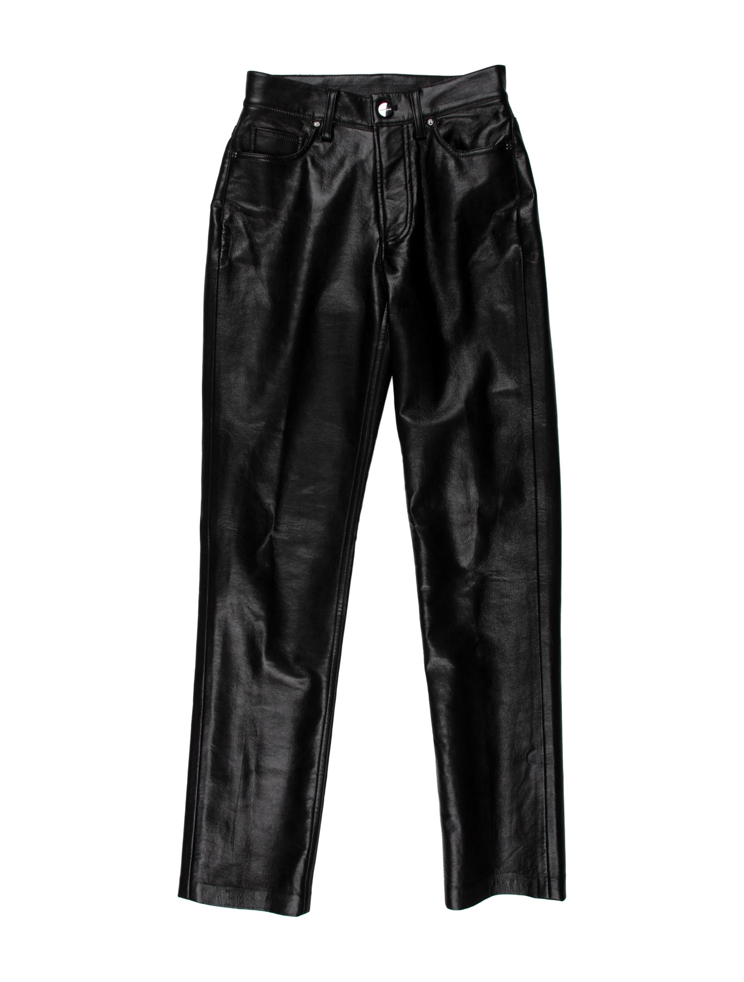 Anine Bing Leather Straight Leg Pants