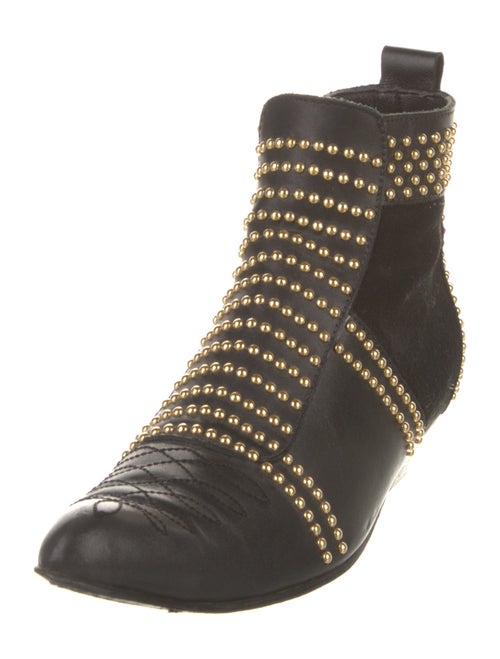 Anine Bing Leather Studded Accents Boots