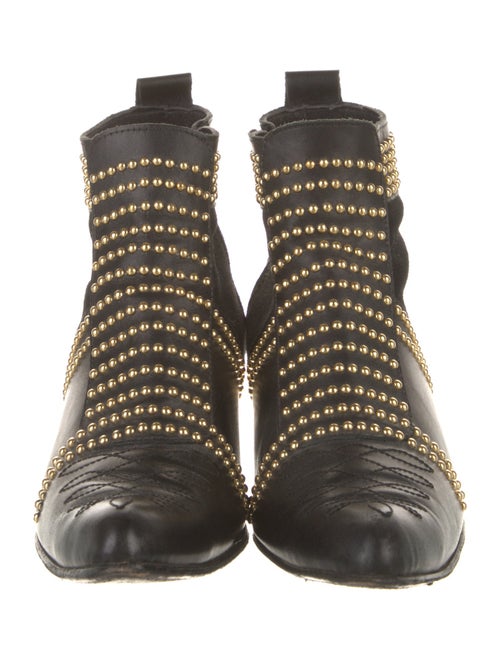 Anine Bing Leather Studded Accents Boots