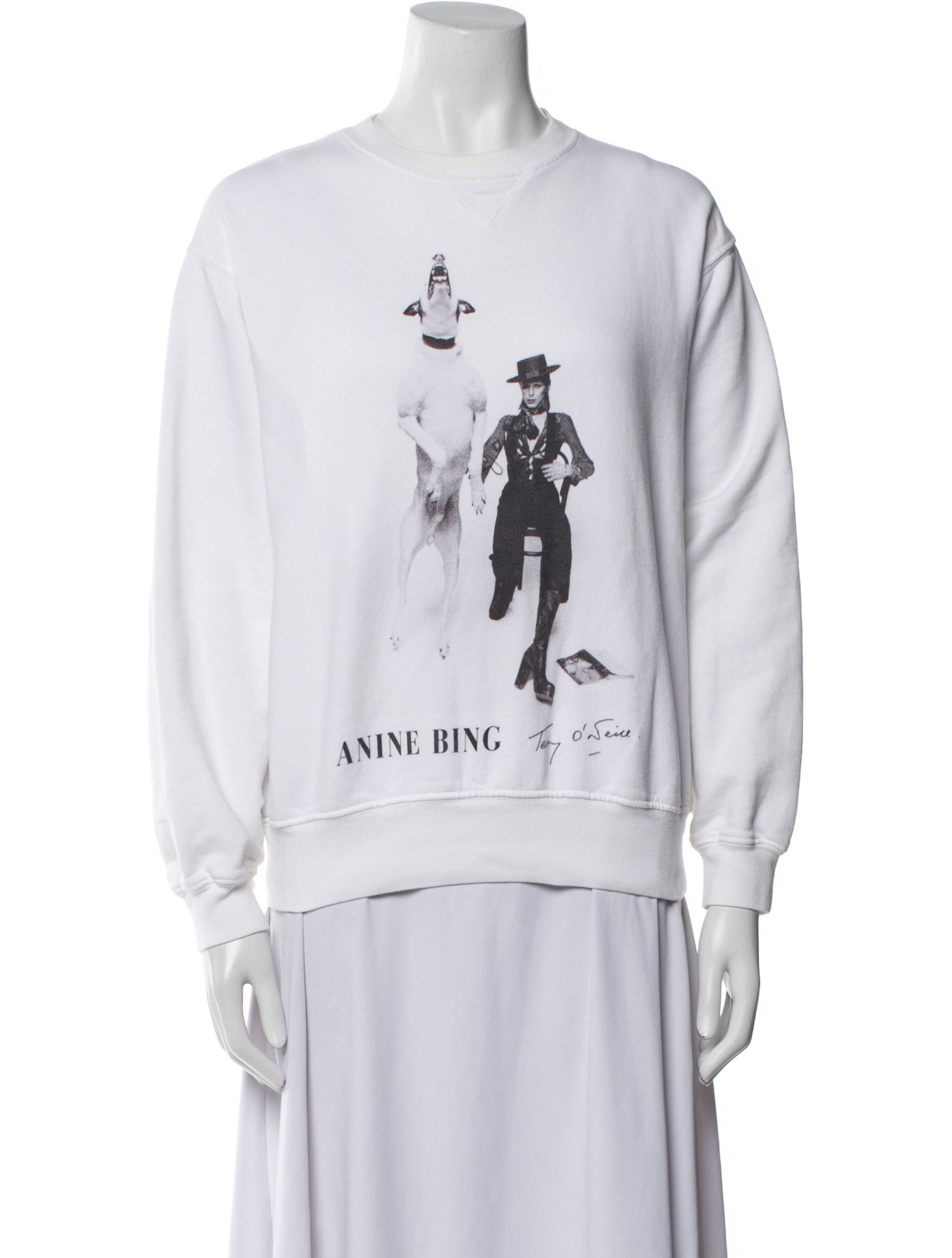 Anine Bing Graphic Print Crew Neck Sweatshirt