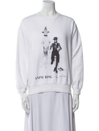 Anine Bing Graphic Print Crew Neck Sweatshirt