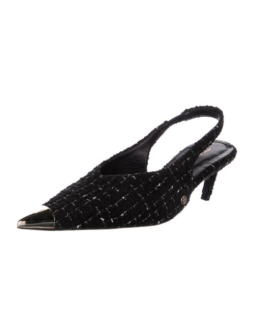 Anine Bing Tweed Tweed Pattern Slingback Pumps