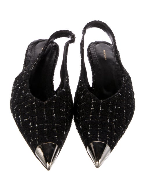 Anine Bing Tweed Tweed Pattern Slingback Pumps