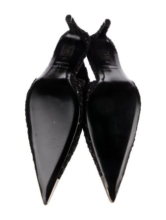 Anine Bing Tweed Tweed Pattern Slingback Pumps