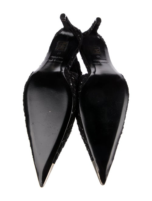 Anine Bing Tweed Tweed Pattern Slingback Pumps