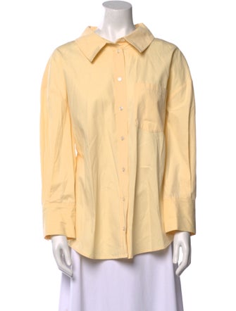 Anine Bing Long Sleeve Button-Up Top