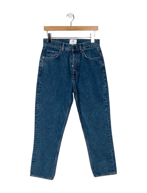 Anine Bing High-Rise Straight Leg Jeans