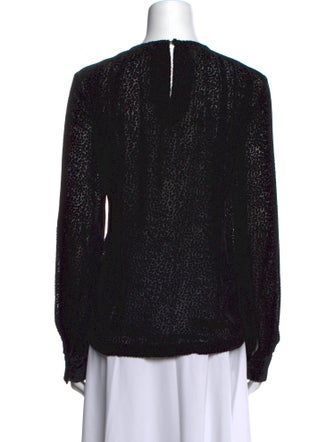 Anine Bing Crew Neck Long Sleeve Blouse