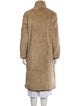 Anine Bing Colorblock Pattern Faux Fur Coat