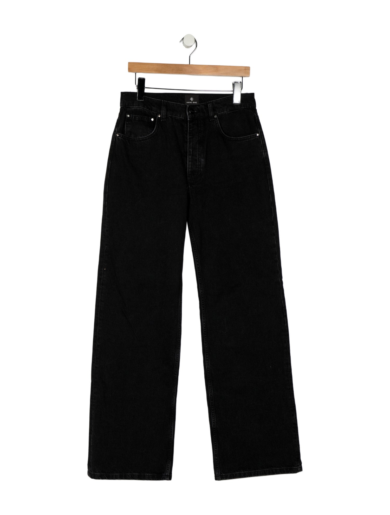 Anine Bing Mid-Rise Wide Leg Jeans