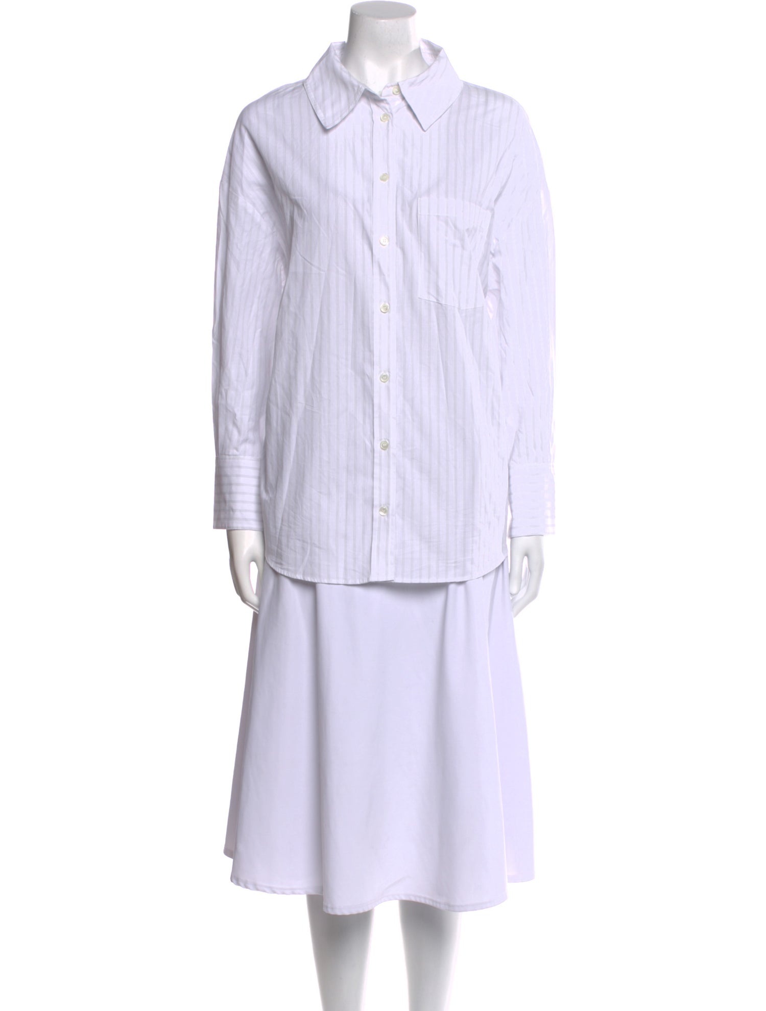 Anine Bing Striped Long Sleeve Button-Up Top w/ Tags