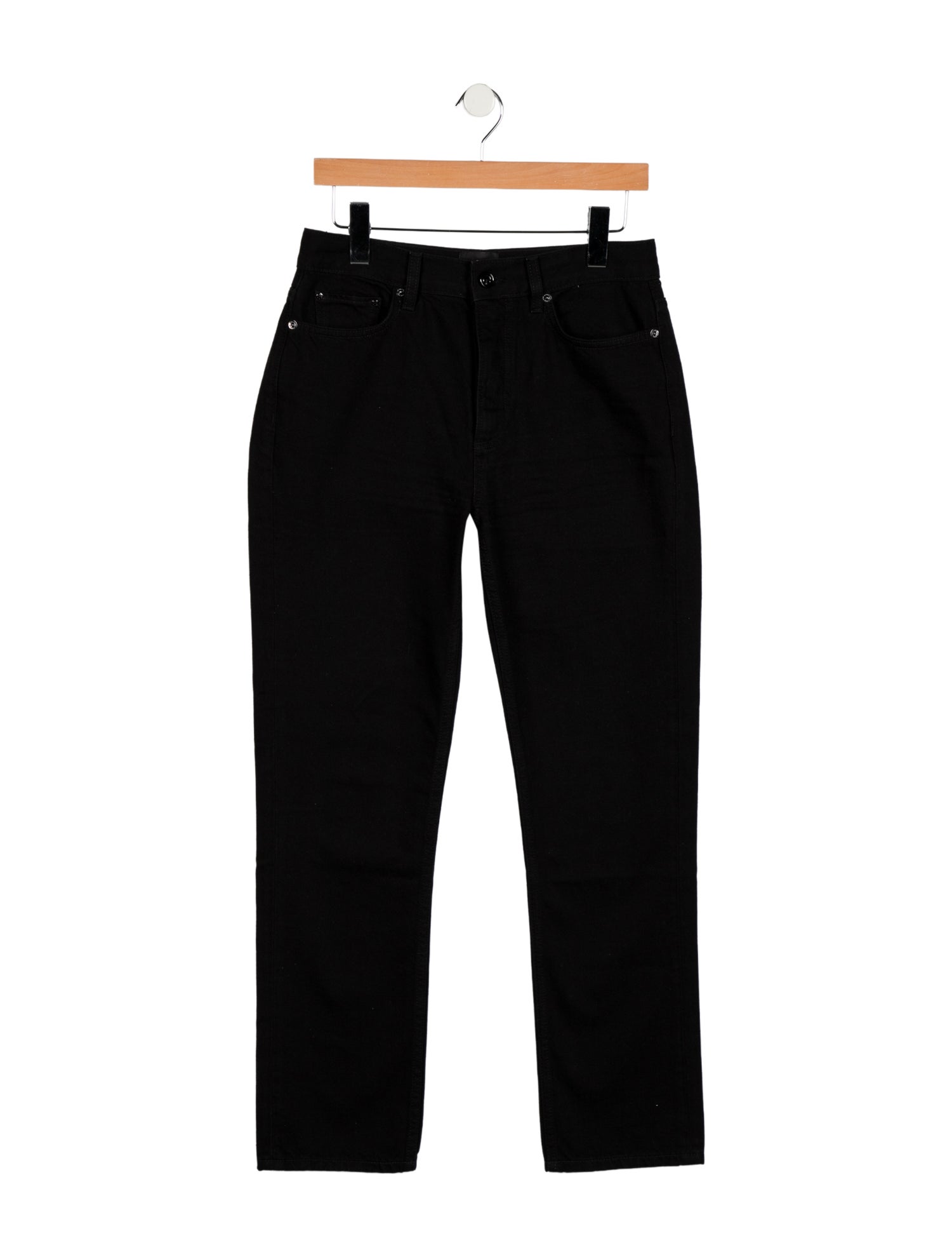 Anine Bing Mid-Rise Straight Leg Jeans