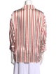 Anine Bing Silk Striped Button-Up Top