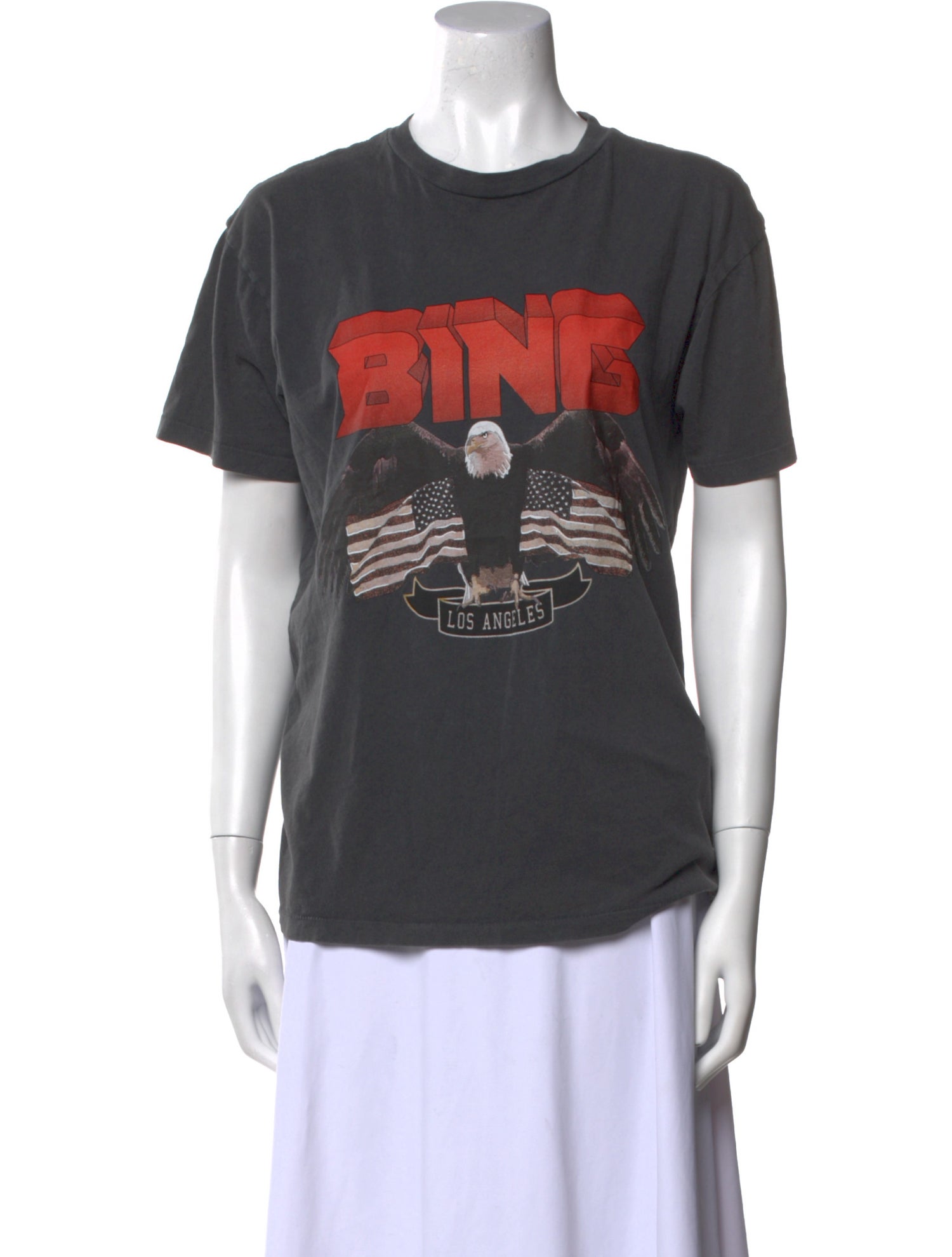Anine Bing Graphic Print Crew Neck T-Shirt