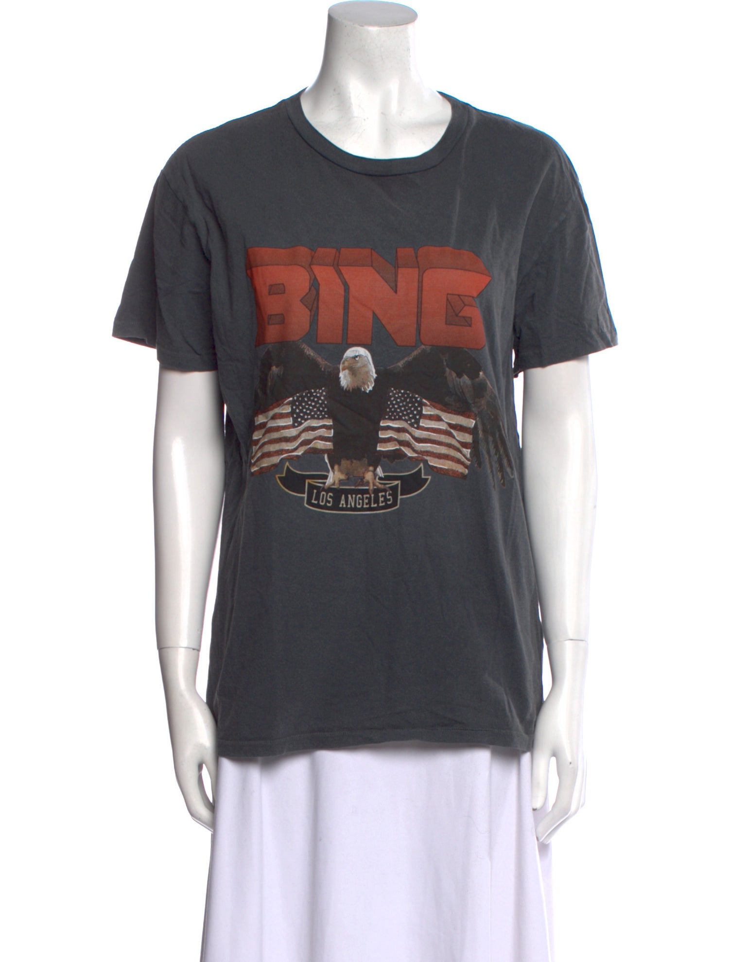 Anine Bing Graphic Print Crew Neck T-Shirt