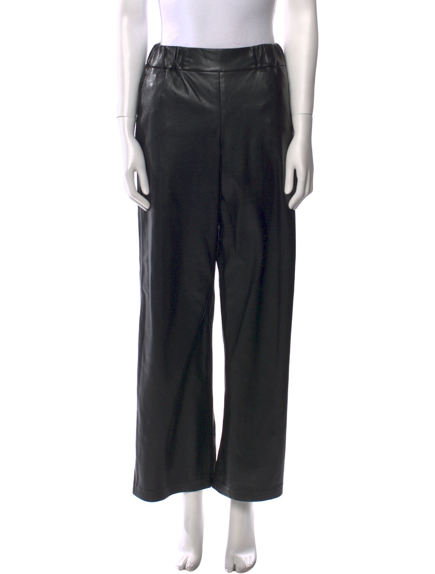 Anine Bing Vegan Leather Wide Leg Pants