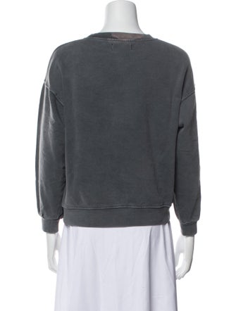 Anine Bing Graphic Print Bateau Neckline Sweatshirt