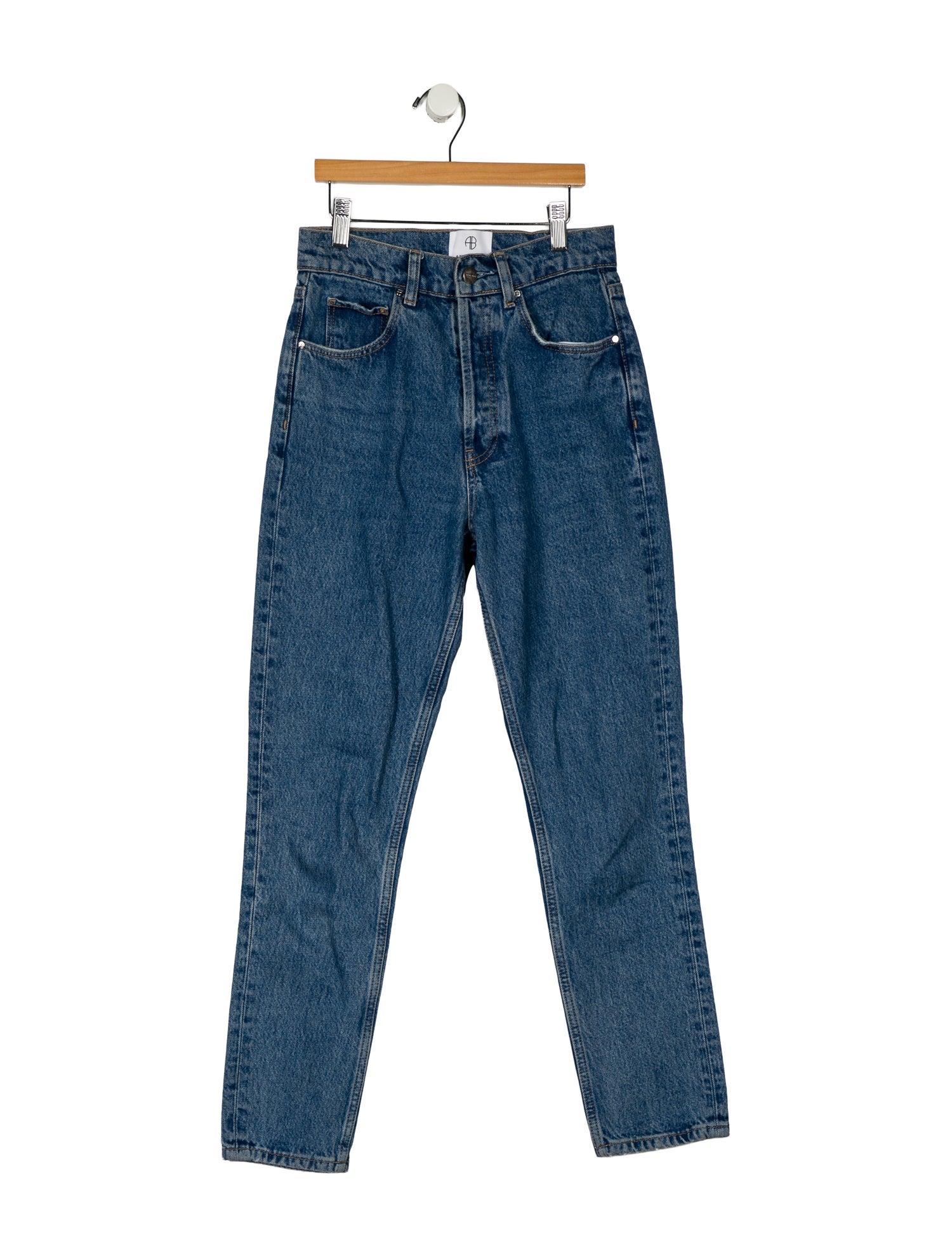 Anine Bing High-Rise Straight Leg Jeans