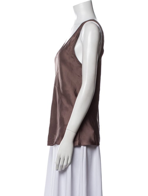 Anine Bing Silk Scoop Neck Top