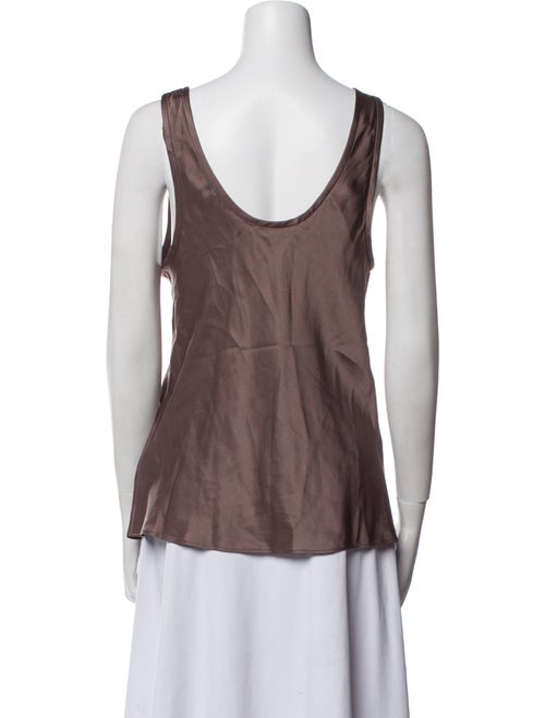 Anine Bing Silk Scoop Neck Top