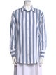 Anine Bing Striped Long Sleeve Button-Up Top
