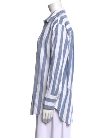 Anine Bing Striped Long Sleeve Button-Up Top