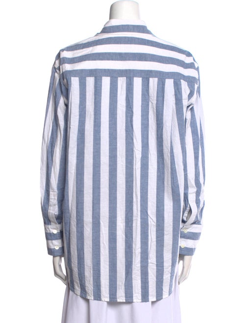 Anine Bing Striped Long Sleeve Button-Up Top