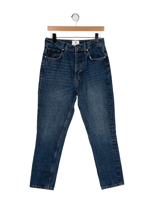 Anine Bing High-Rise Straight Leg Jeans