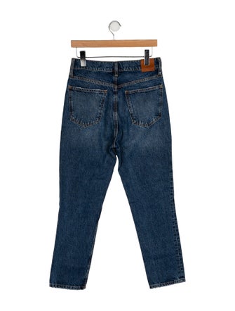 Anine Bing High-Rise Straight Leg Jeans