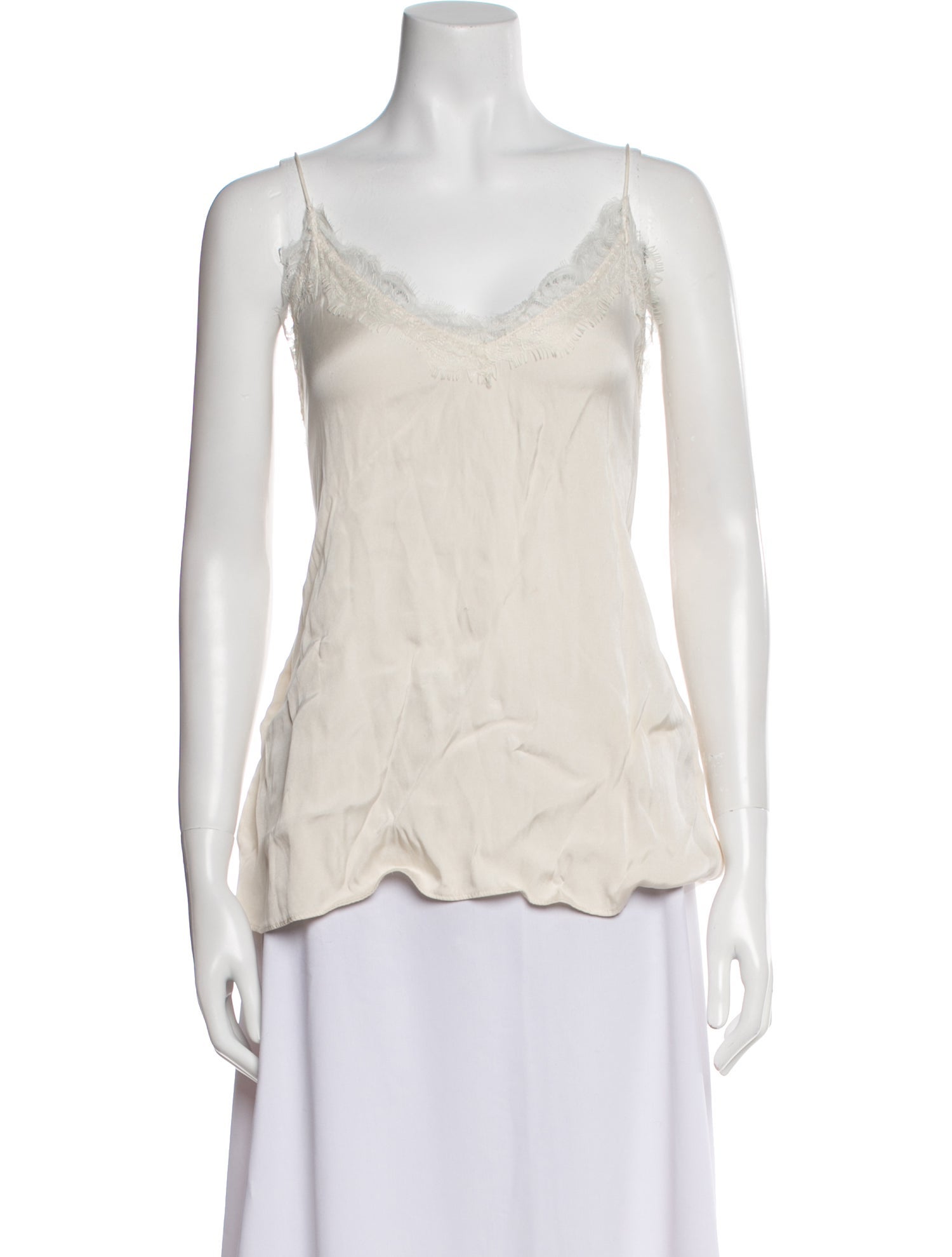 Anine Bing Silk V-Neck Top