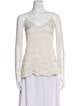 Anine Bing Silk V-Neck Top