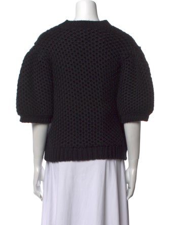 Anine Bing Merino Wool Crew Neck Sweater