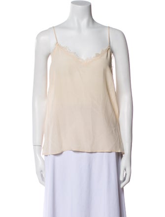 Anine Bing Silk V-Neck Top