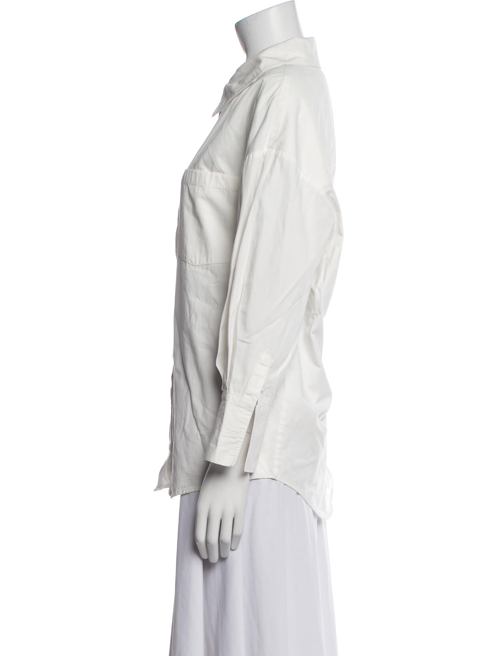 Anine Bing Long Sleeve Button-Up Top