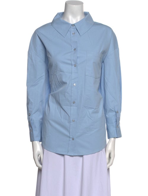 Anine Bing Long Sleeve Button-Up Top