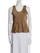 Anine Bing Silk Scoop Neck Top